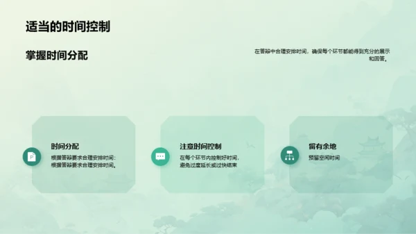 绿色中式国风文学专业毕业答辩PPT模板