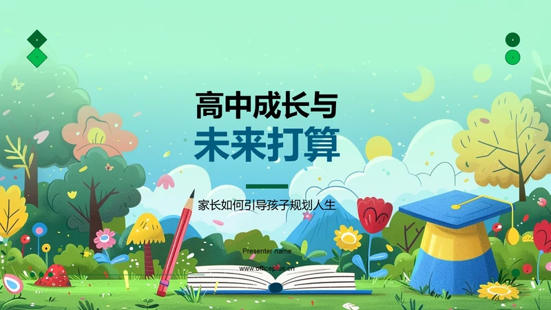 高中成长与未来打算PPT模板