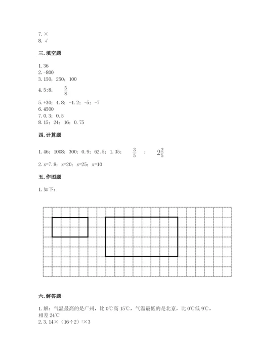 北师大版小学数学六年级下册期末检测试题含答案（预热题）.docx