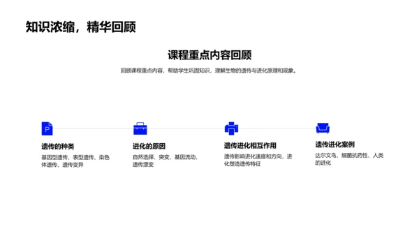 遗传进化原理教学PPT模板