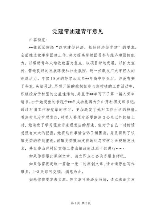 党建带团建青年意见.docx