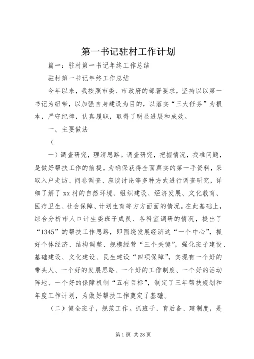 第一书记驻村工作计划 (5).docx