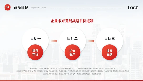 红色简约飘带商务公司介绍企业介绍公司简介企业宣传ppt模板