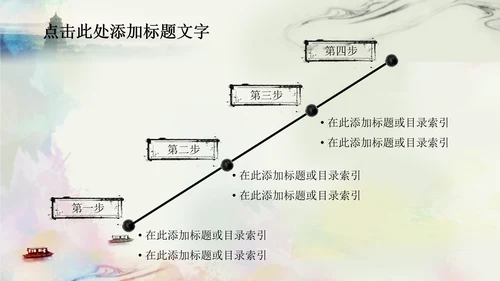 唯美江南水乡水墨中国风ppt动态模板