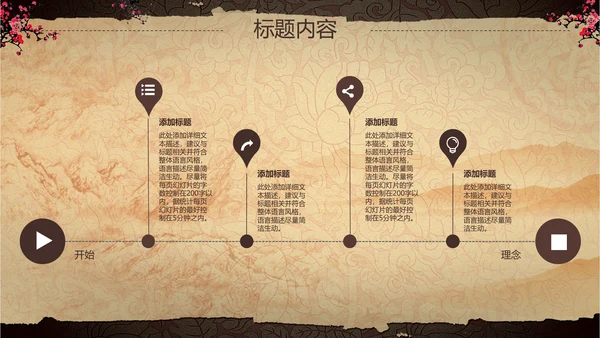 古典复古中国风兵马俑ppt动态模板