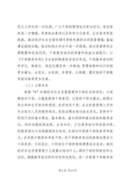 干部教育培训工作计划（县）.docx