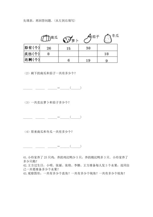 小学二年级上册数学应用题100道精品【名师推荐】.docx