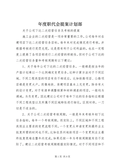 年度职代会提案计划部.docx