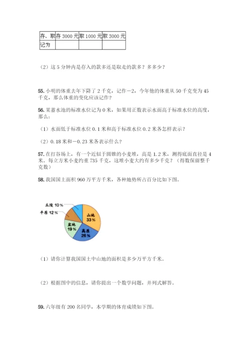 人教版六年级下册数学应用题100道及答案.docx