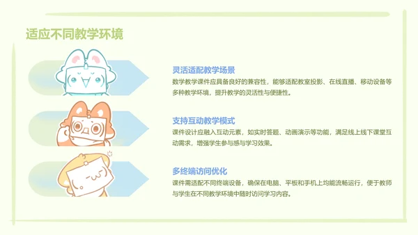 颜文系列蓝绿色简约风教学课件