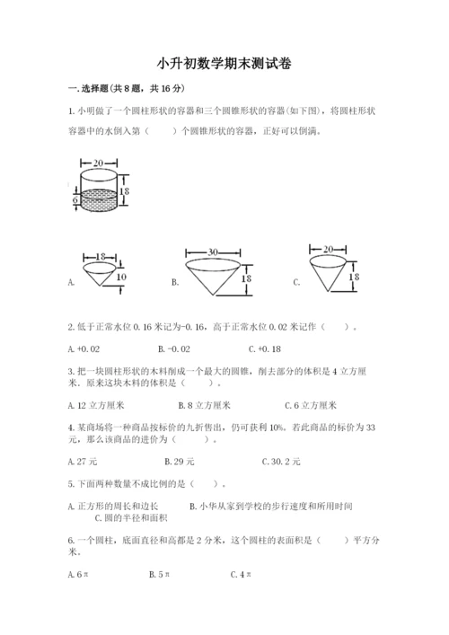 小升初数学期末测试卷（考点梳理）.docx