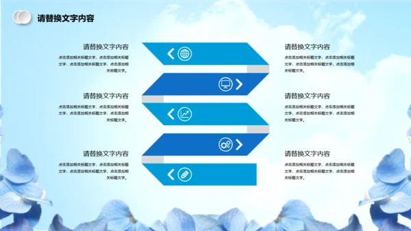 蓝色简约美容医疗整形通用PPT模板
