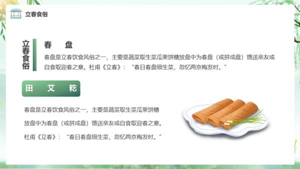 立春春风杨柳通用PPT模板