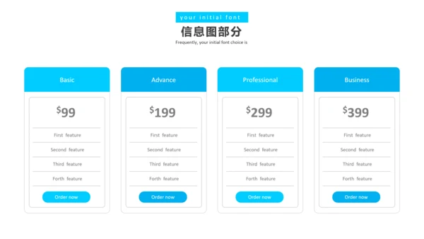蓝色创意简洁设计公司简介商务PPT模板