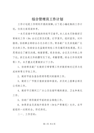 综合管理员工作计划.docx