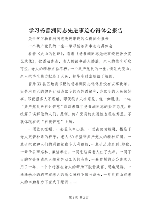 学习杨善洲同志先进事迹心得体会报告.docx