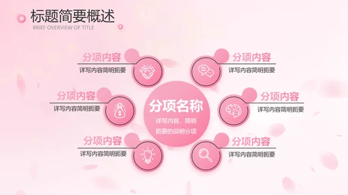 粉色唯美背景工作总结汇报动态PPT