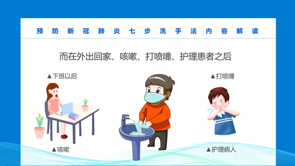 七步洗手法PPT课件模版