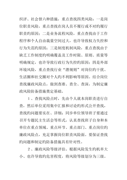 国土局廉政风险防范管理方案.docx