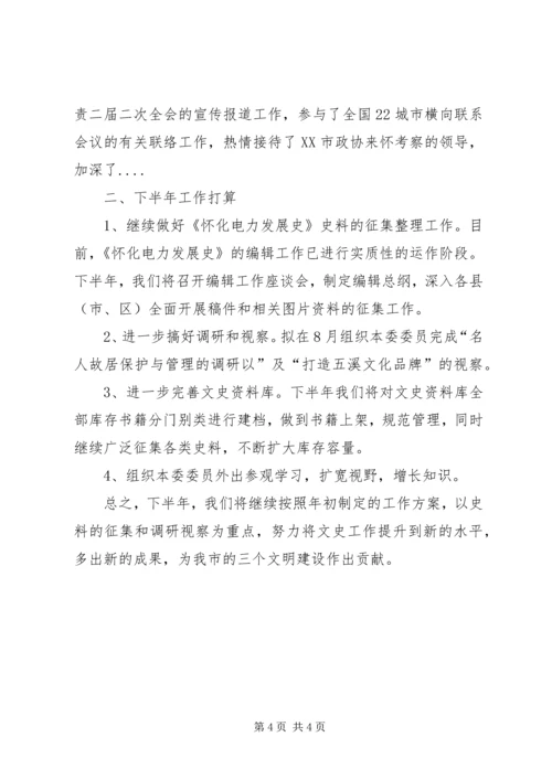 人大政协半年工作总结.docx