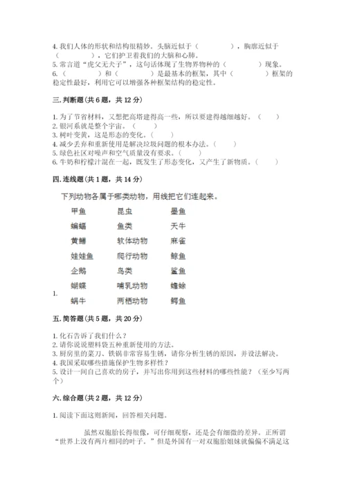 教科版六年级下册科学期末测试卷（全优）.docx