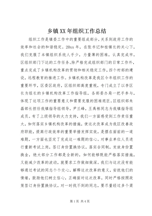 乡镇某年组织工作总结.docx