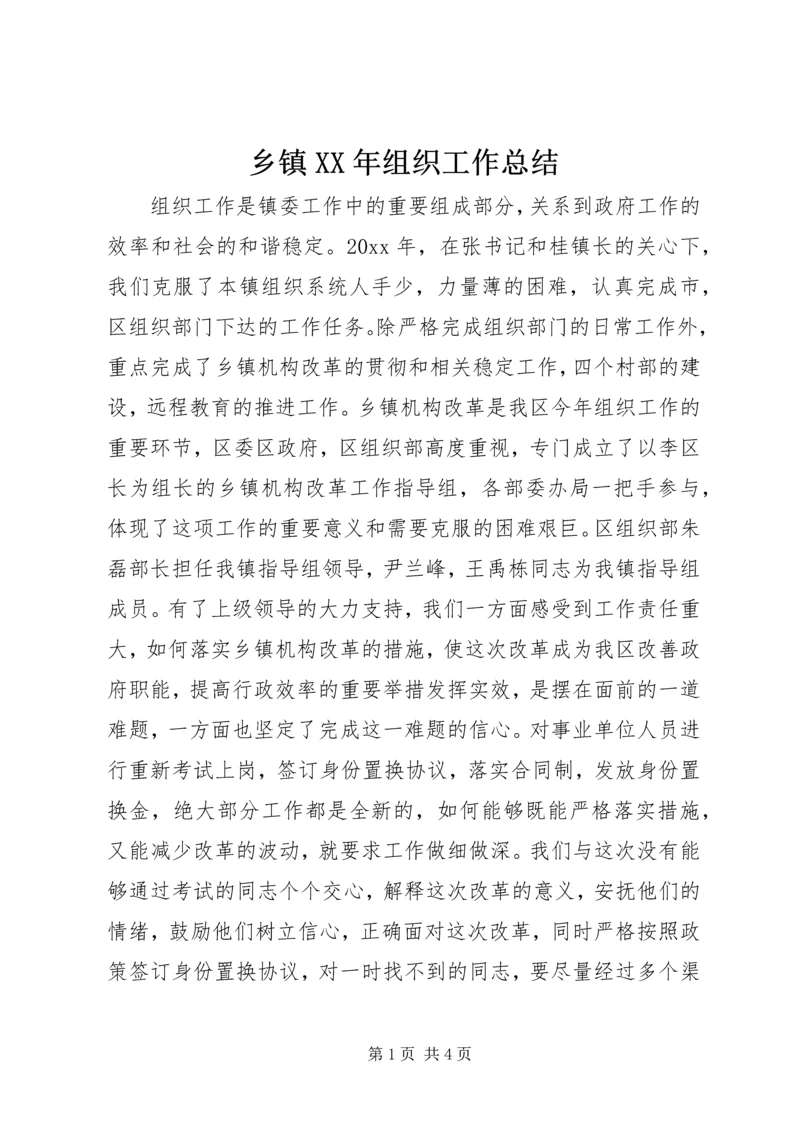 乡镇某年组织工作总结.docx