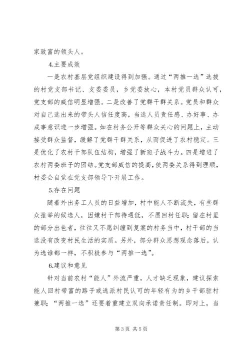某某乡试行村党支部换届选举“两推一选”情况汇报 (2).docx