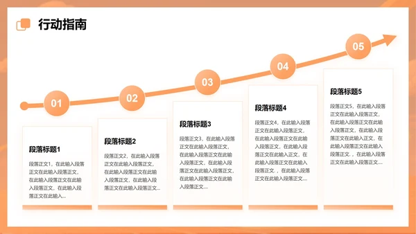 卡通橙色插画大学生职业规划PPT模板