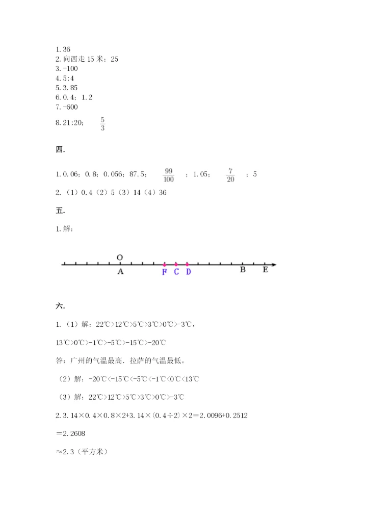 苏教版六年级数学小升初试卷带答案（典型题）.docx