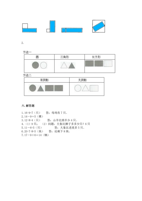 人教版一年级下册数学期中测试卷（综合卷）.docx