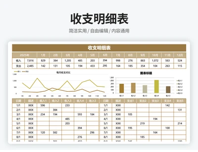 项目收支流水明细表