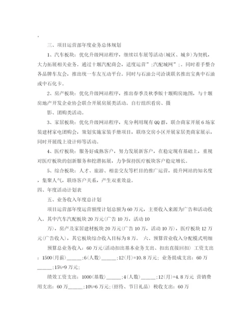 精编之营运总监新年工作计划范文.docx