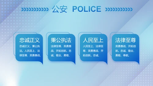 蓝色大气公安治安管理条例动态PPT