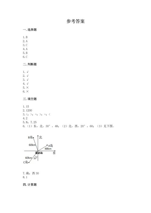 人教版六年级上册数学期中测试卷（名校卷）.docx