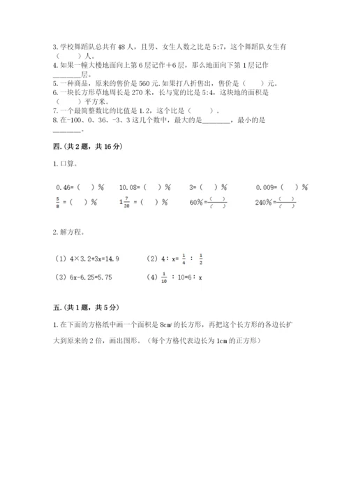 苏教版数学六年级下册试题期末模拟检测卷（考点精练）.docx