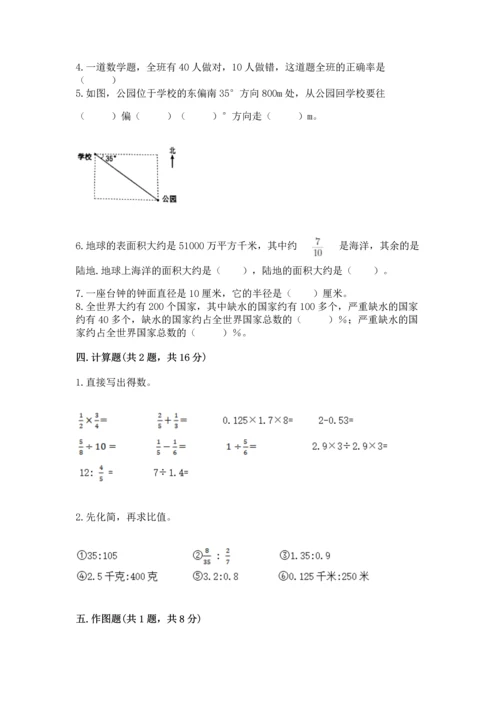 人教版六年级上册数学期末测试卷（必刷）word版.docx