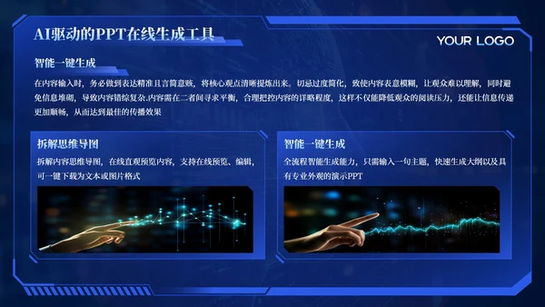 蓝色科技风智能互联行业趋势202X年度行业趋势报告年终总结PPT模板