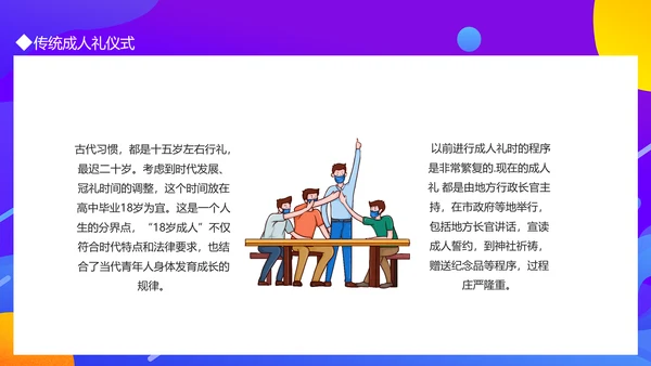 十八岁成人礼动态PPT模板