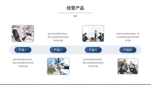 商务励志风公司介绍企业介绍企业宣传产品介绍ppt模板
