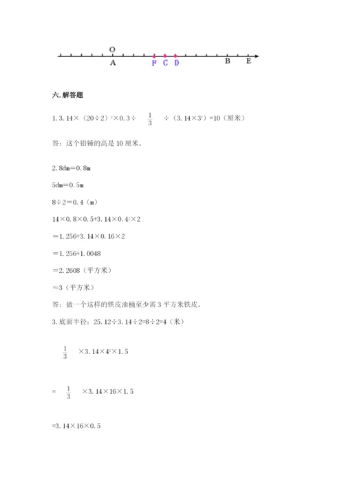 石家庄市新乐市六年级下册数学期末测试卷完整.docx