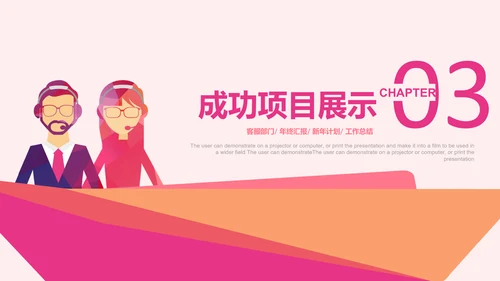 客服部经理年终工作总结汇报ppt模板