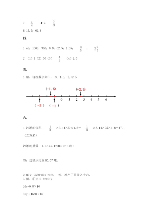 小升初数学综合模拟试卷附参考答案【达标题】.docx