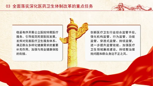 党的二十届三中全会深化医药卫生体制改革专题党课PPT