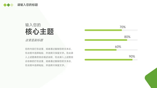 绿色简洁商业计划书PPT模板