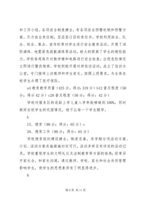 学校办学水平评估自评报告.docx