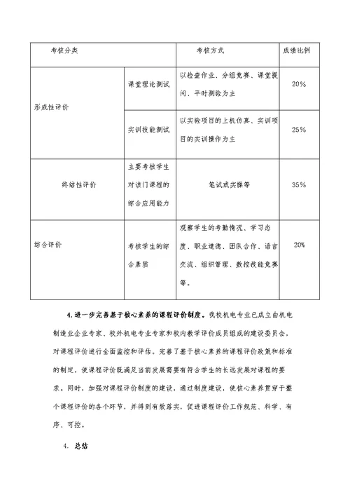 基于核心素养的技工院校课程评价策略与探索研究