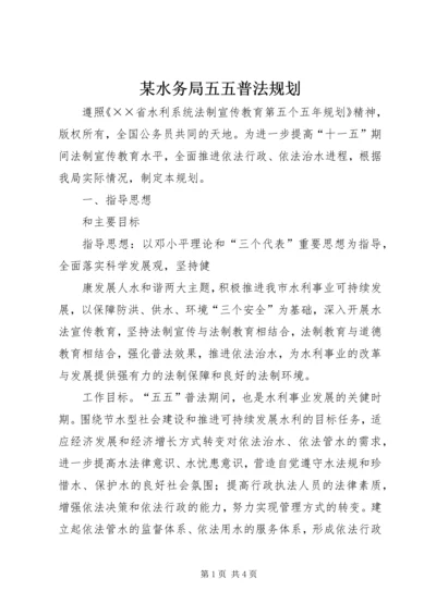 某水务局五五普法规划 (7).docx