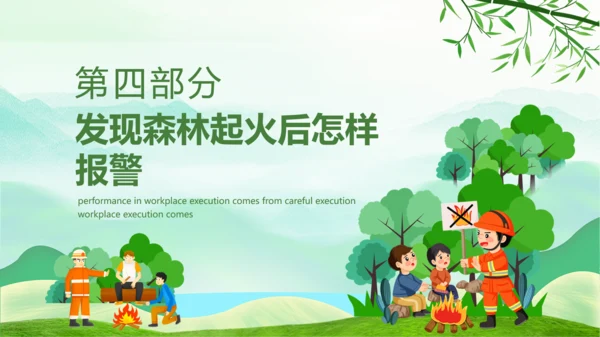 森林大火防范于未然ppt模板