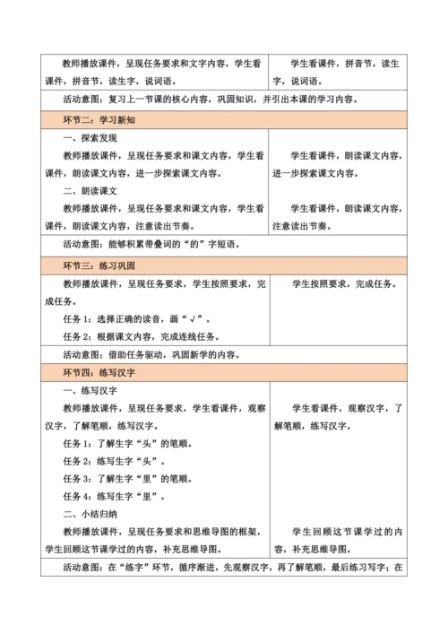部编1A 第4单元 第6课 小小的船（2）教学设计